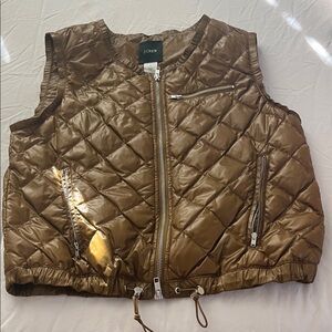 J. Crew Kids Shiny Quilted Vest - Tan